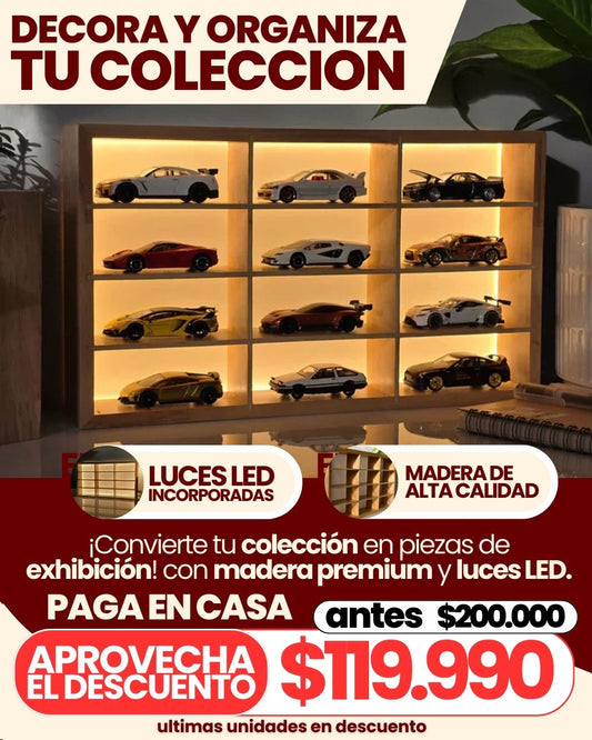 Organizador Premium de Madera - HOTWHEELS